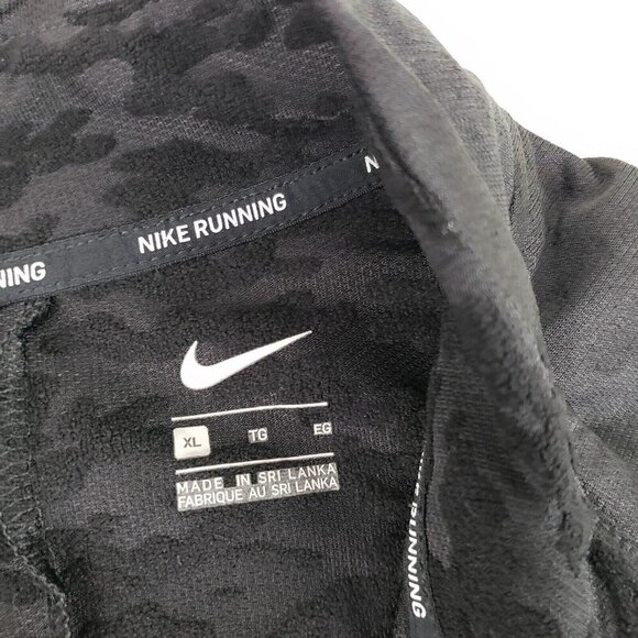 Nike Dri-Fit Wild Run Jacket Mens XL Black Half Zip Graphic Lightweight 90s Top - Picture 9 of 12